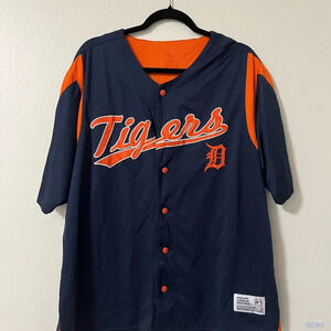 Vintage Dynasty Series Detroit Tigers Blue & Orange Baseball Jersey Ad Size XL